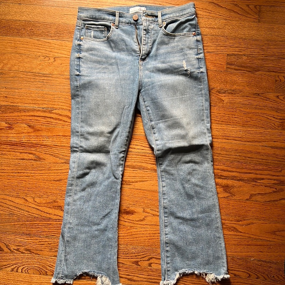 Loft High Waist Flare Crop